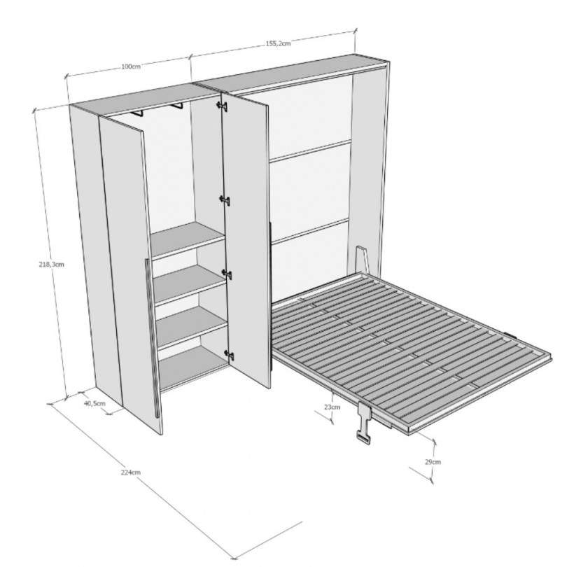 Letto francese verticale a scomparsa... Letto francese verticale a scomparsa...