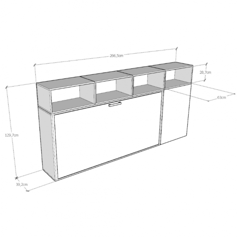 Letto KANDO singolo composizione A -...