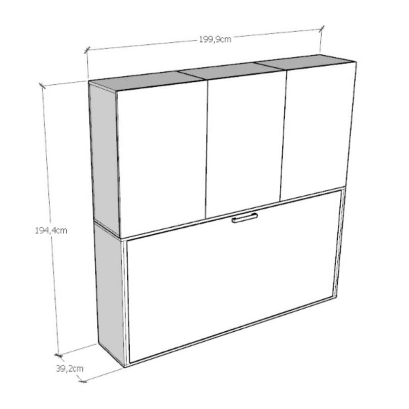 Letto KANDO singolo composizione D -...