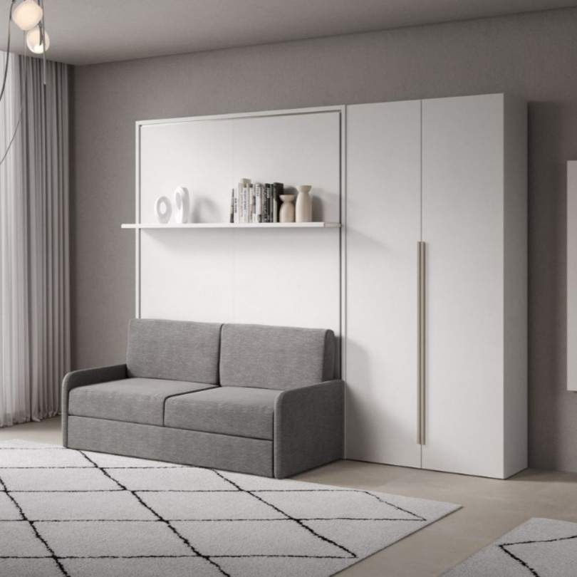 Letto matrimoniale verticale a...