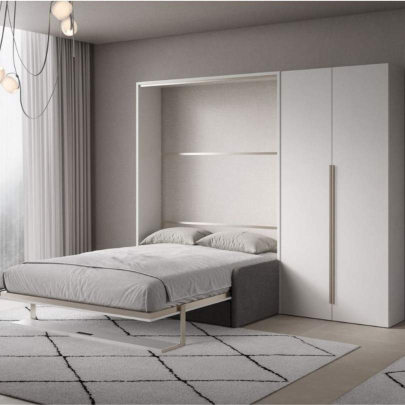 Letto matrimoniale verticale a...