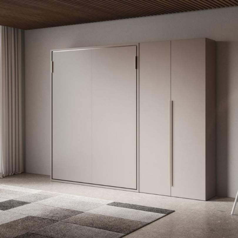 Letto matrimoniale verticale a...