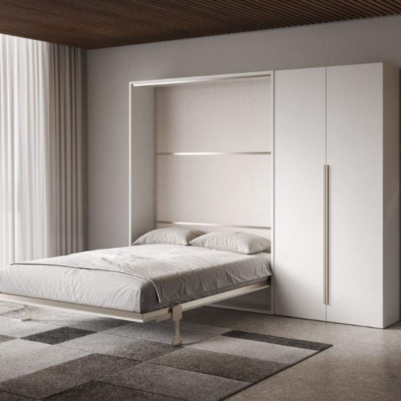 Letto matrimoniale verticale a...