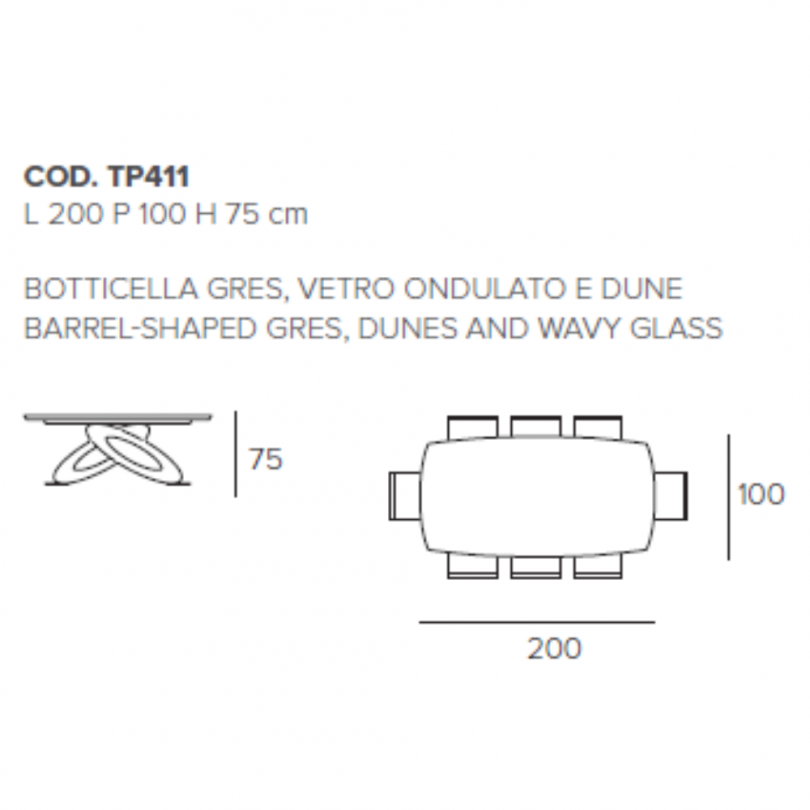 Tavolo Fisso ECLIPSE a botticella -...