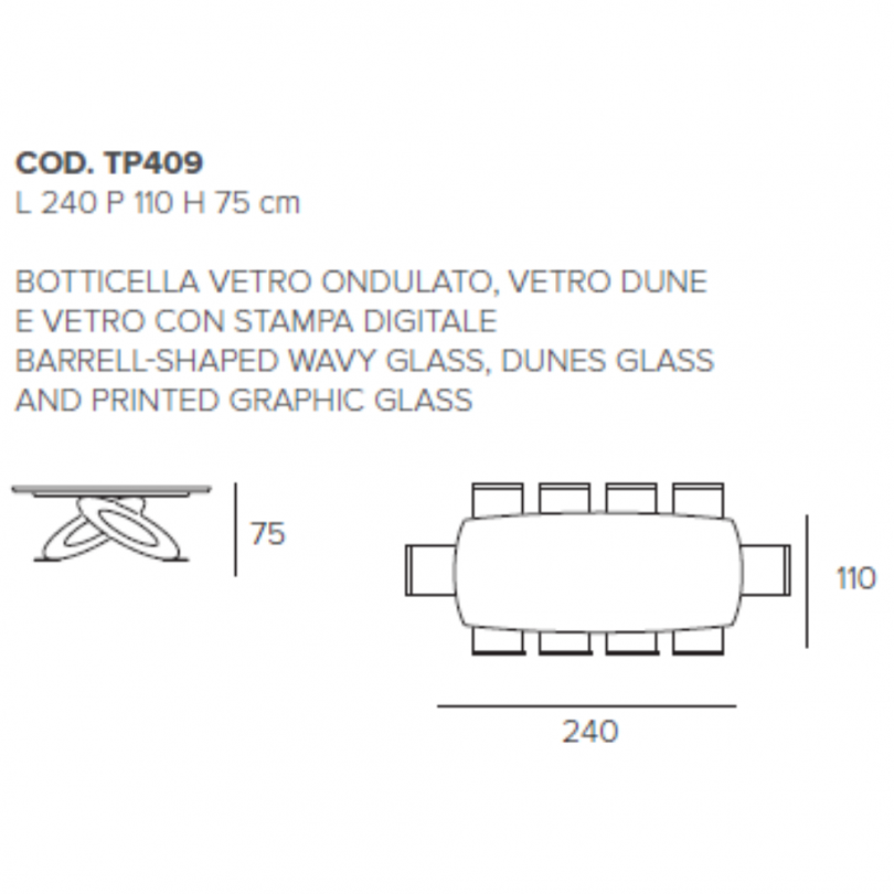 Tavolo Fisso ECLIPSE a botticella -...