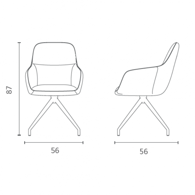 Sedia girevole GAIA - STONES Sedia girevole GAIA - STONES