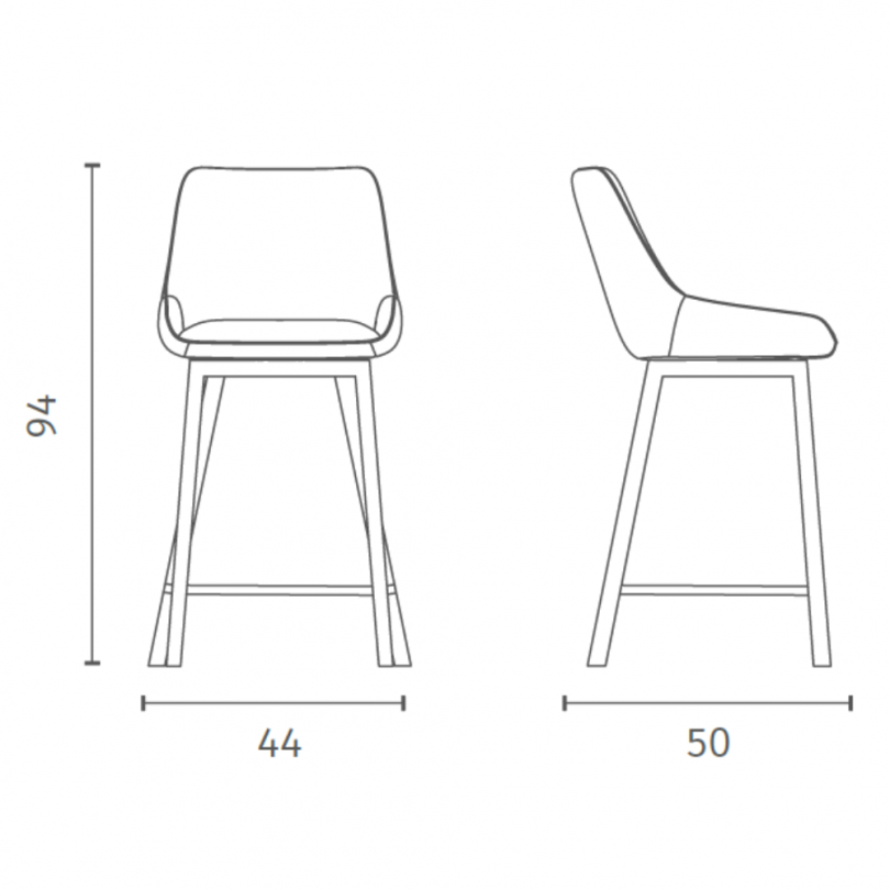 Sgabello fisso FOX - STONES