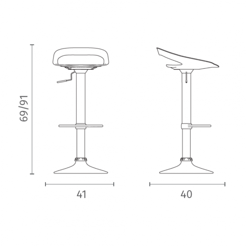 Sgabello regolabile GLEN - STONES Sgabello regolabile GLEN - STONES