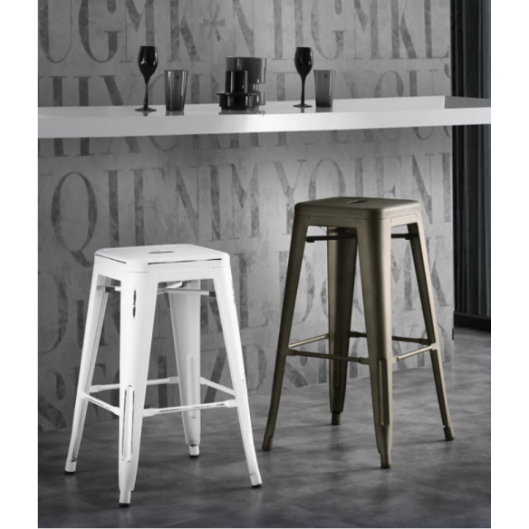 Sgabello Route 66 Stool H65 naturale art. 590/6 - La seggiola