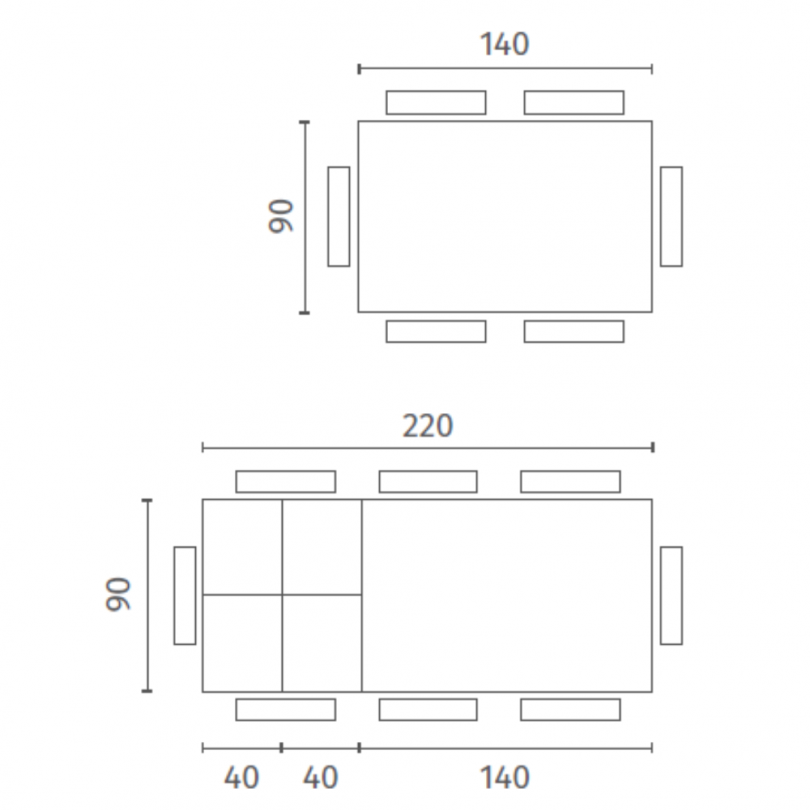 Tavolo allungabile ACCOUNT 24 - STONES Tavolo allungabile ACCOUNT 24 - STONES