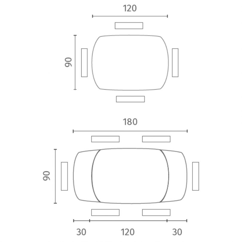 Tavolo KYOTO 120 in vetro - STONES Tavolo KYOTO 120 in vetro - STONES