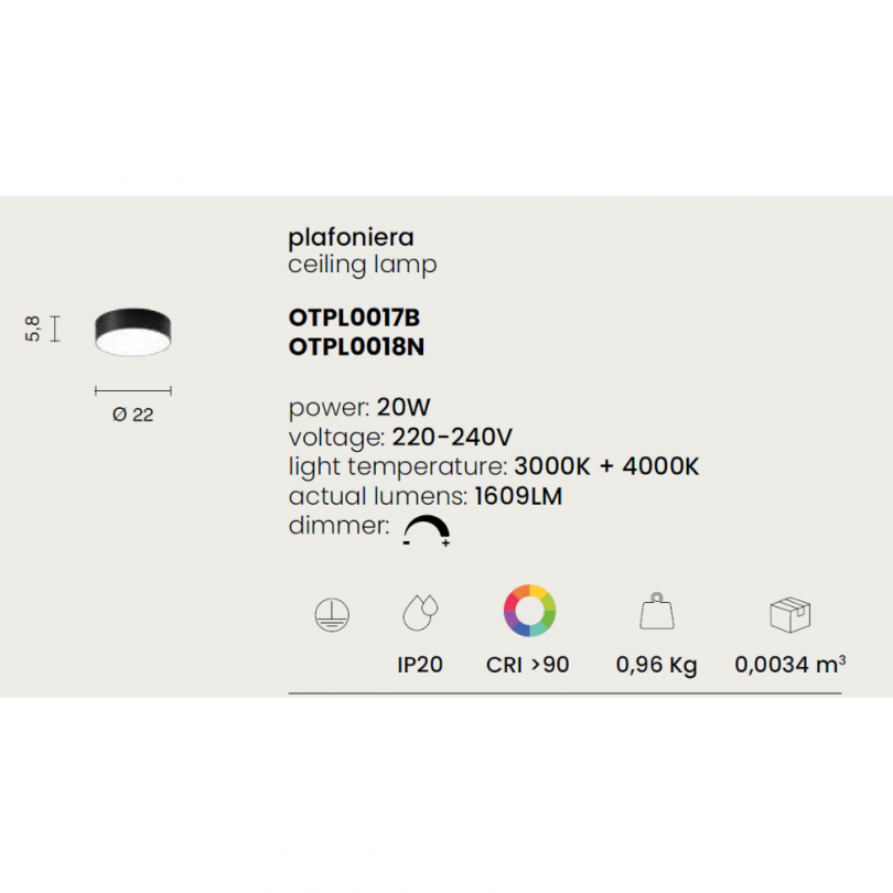 Plafoniera BOILER - ONDALUCE