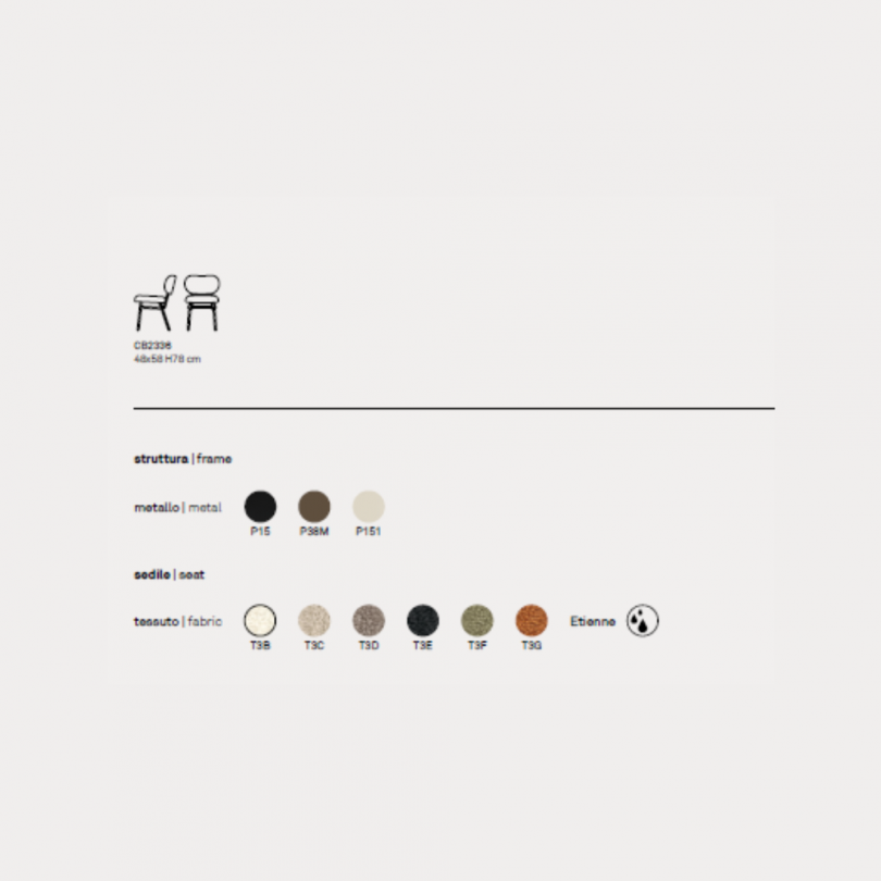 Sedia PAD CB2336 - CONNUBIA