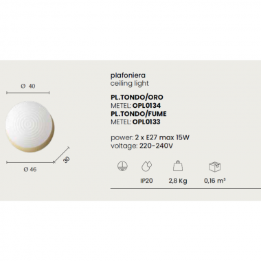 Plafoniera TONDO singola -... 2