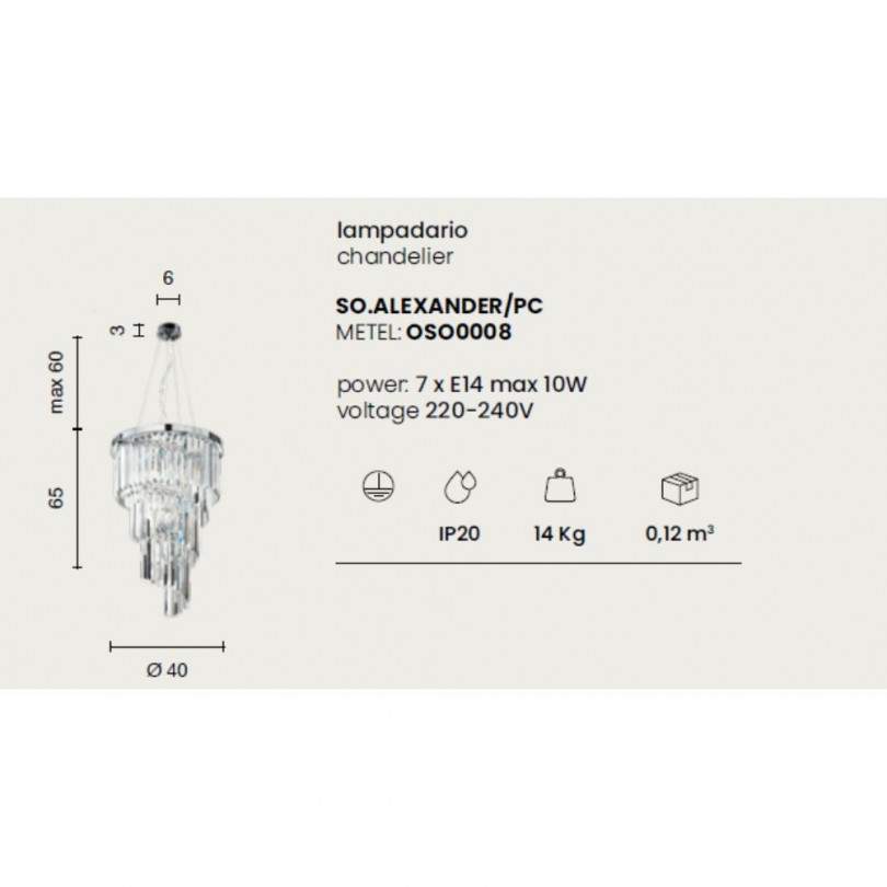 Lampadario ALEXANDER - Ondaluce
