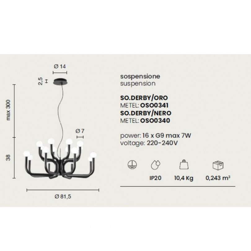 Lampadario DERBY - Ondaluce