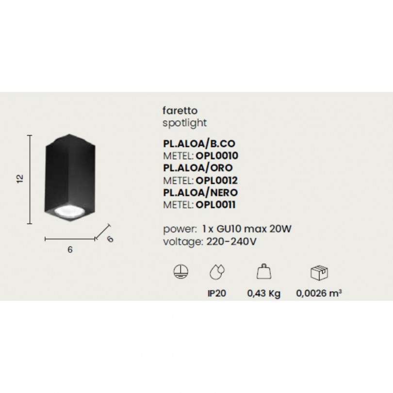 Faretto ALOA CEILING - Ondaluce