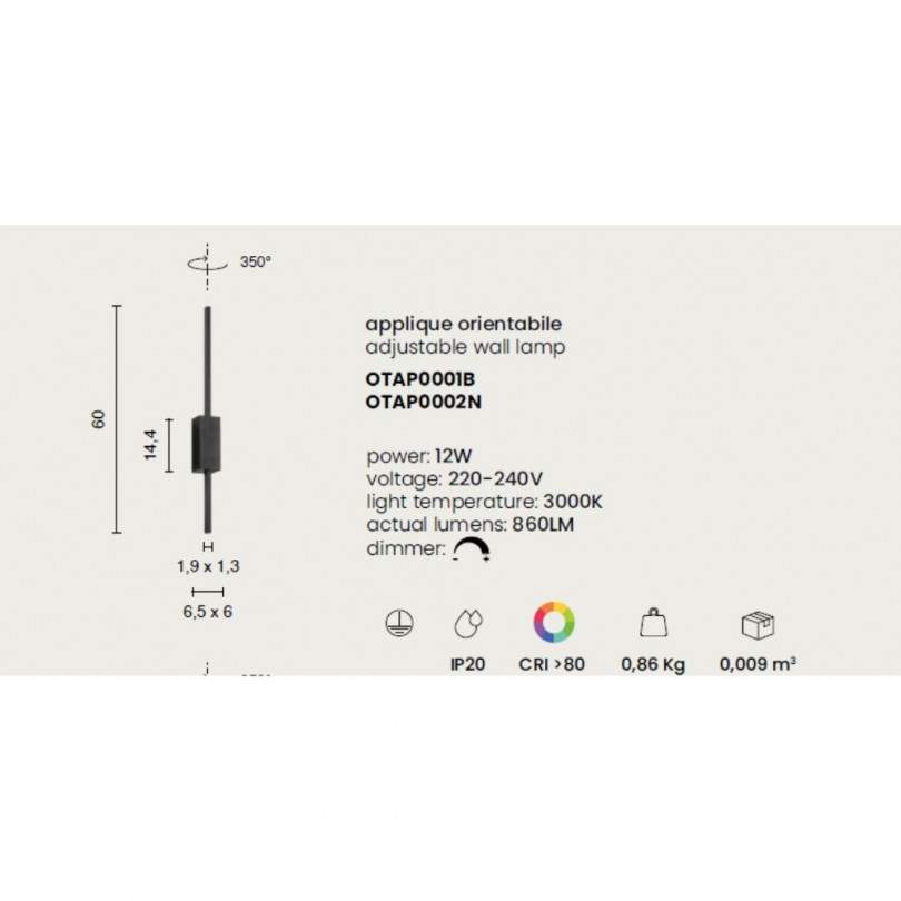 Lampada a parete AGOS - Ondaluce Lampada a parete AGOS - Ondaluce