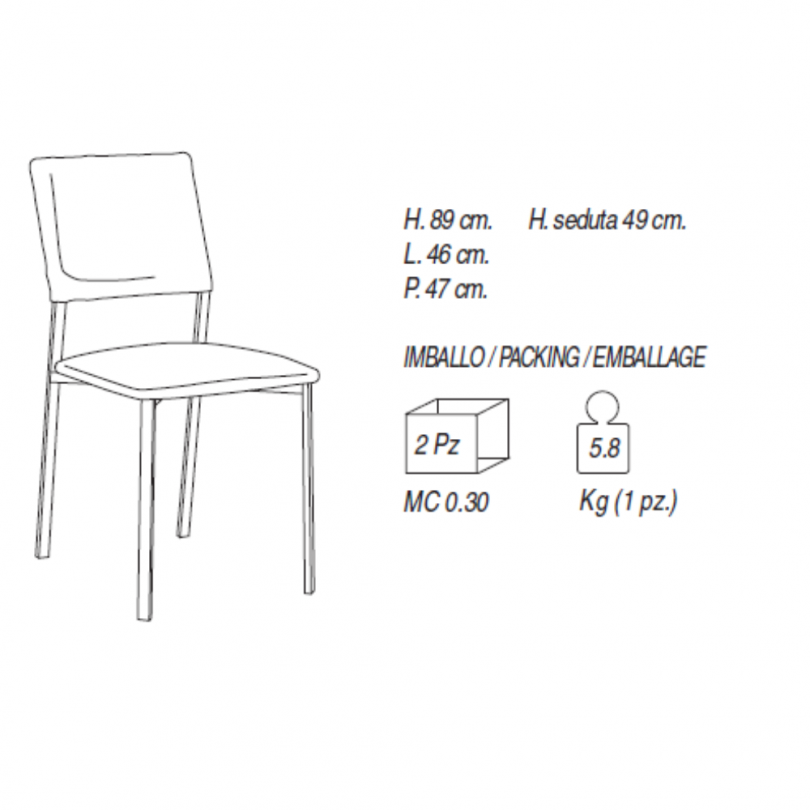 Sedia VENEZIA - LA PRIMAVERA