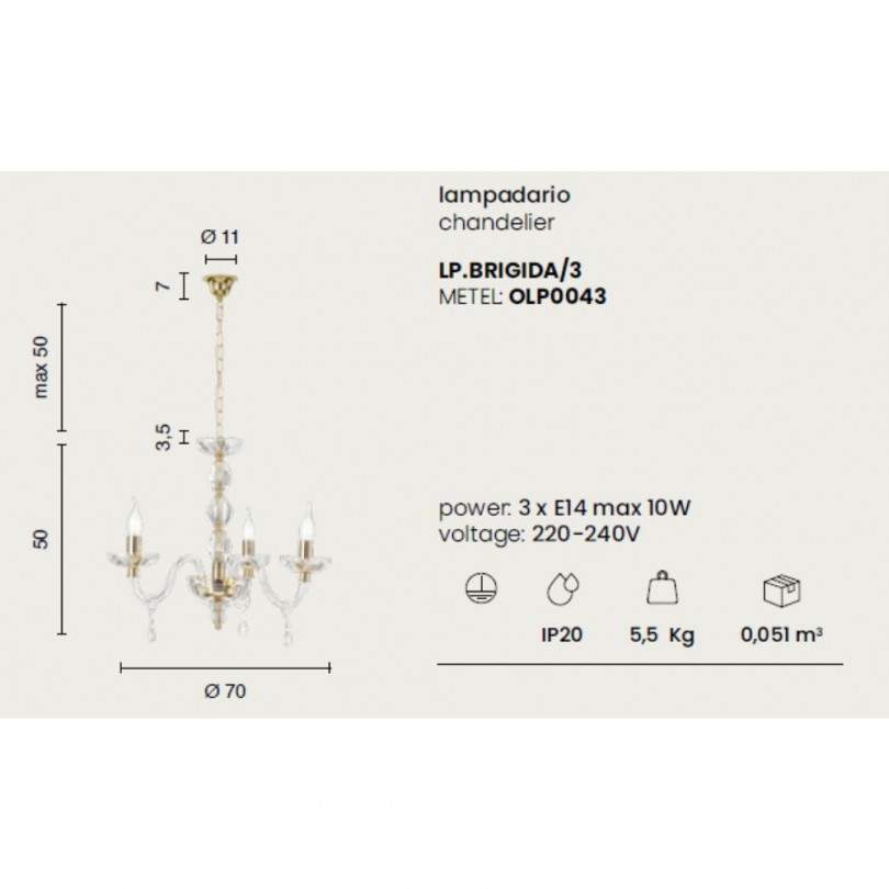 Lampadario BRIGIDA - Ondaluce