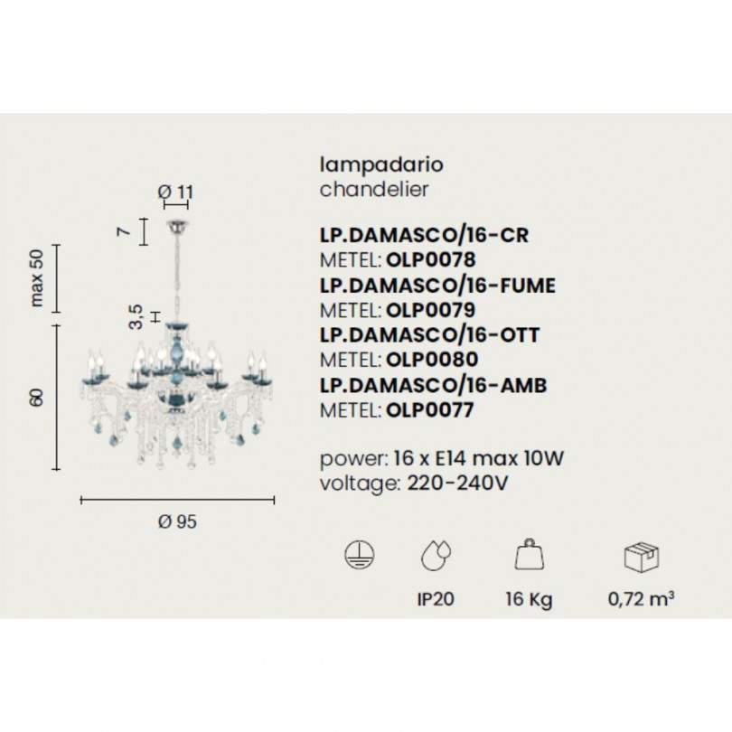 Lampadario DAMASCO - Ondaluce
