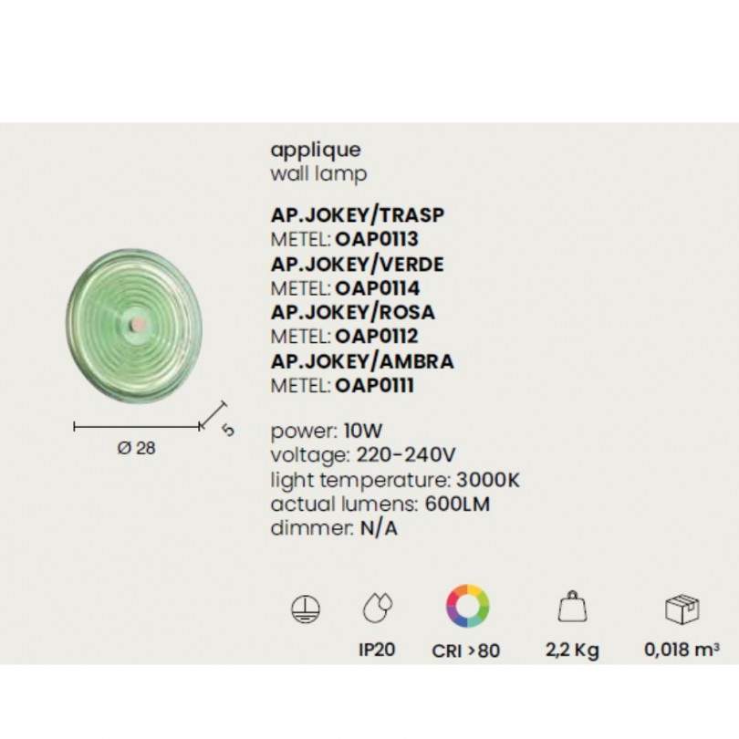 Lampada a parete JOKEY - Ondaluce Lampada a parete JOKEY - Ondaluce