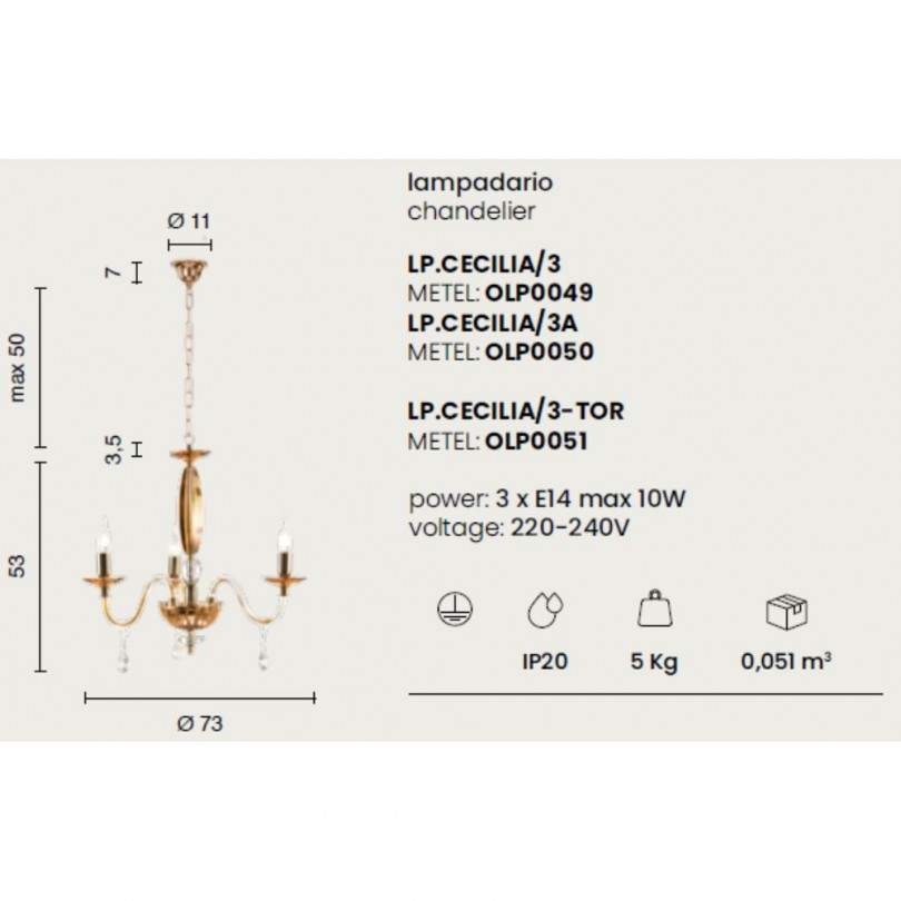Lampadario CECILIA - Ondaluce