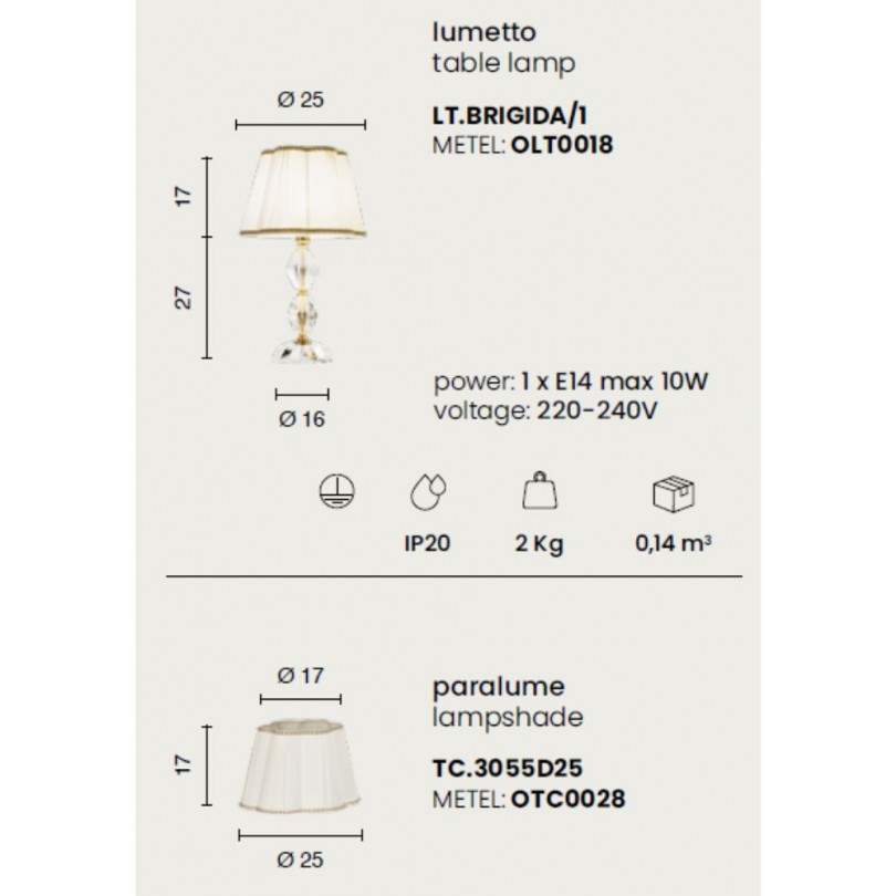 Lumetto BRIGIDA - Ondaluce