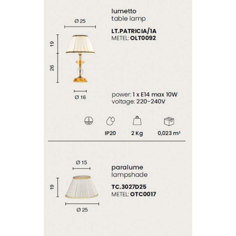 Lumetto PATRICIA - Ondaluce
