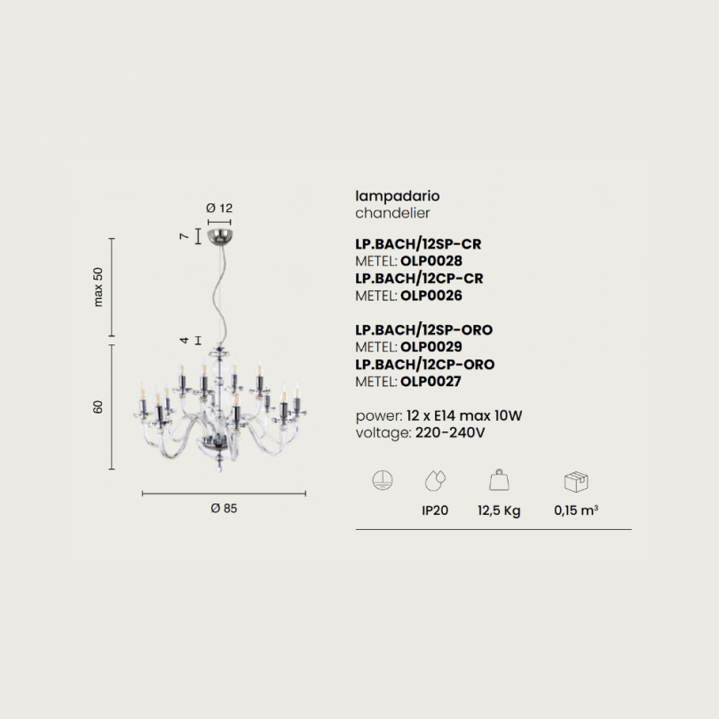 Lampadario BACH - Ondaluce