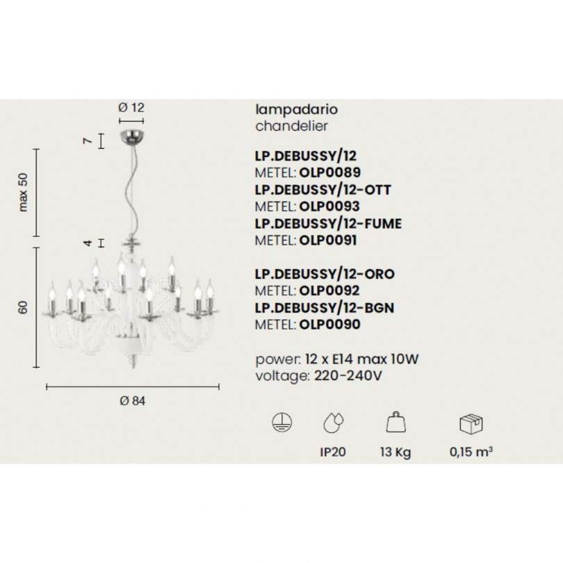 Lampadario DEBUSSY - Ondaluce