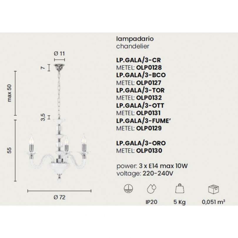 Lampadario GALA - Ondaluce Lampadario GALA - Ondaluce