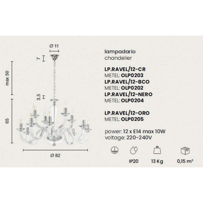 Lampadario RAVEL - Ondaluce