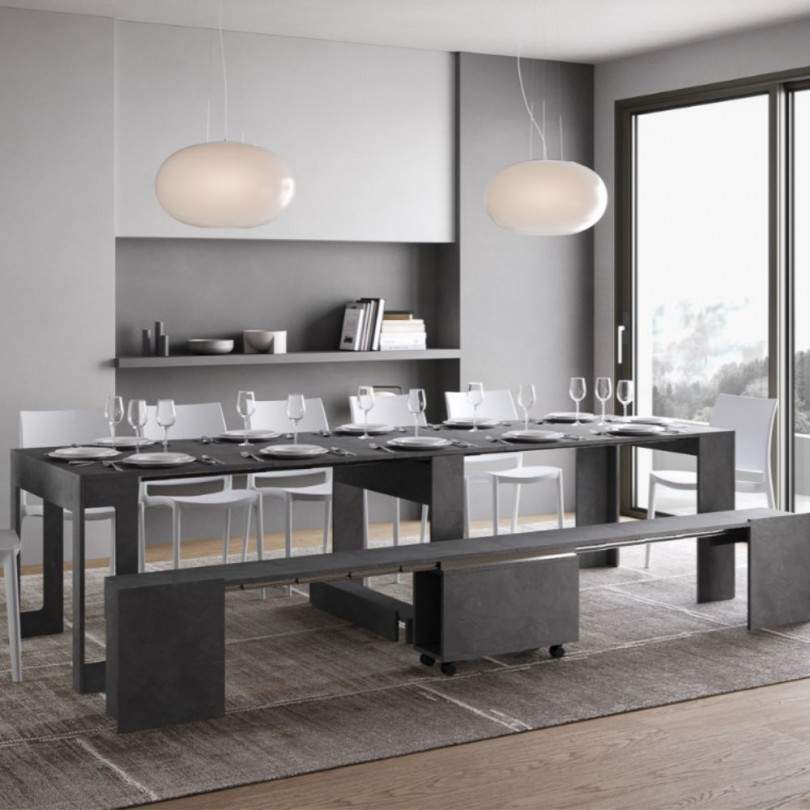 Consolle EVOLVE con panca inferiore-...