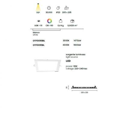 Faretto WOMB SQUARE- Ondatech 2