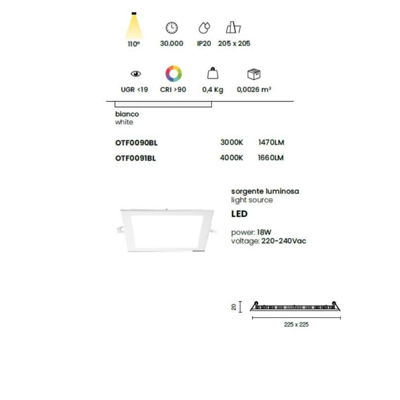 Faretto WOMB SQUARE- Ondatech