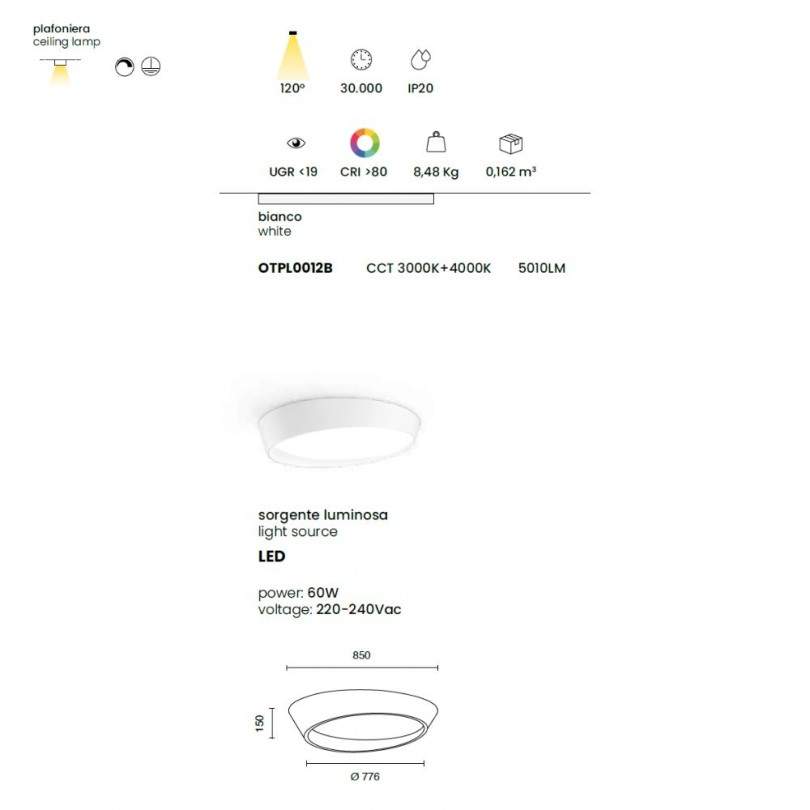 Plafoniera HALF- Ondatech