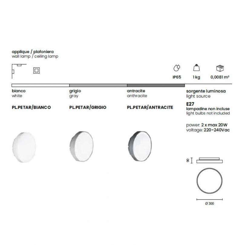 Applique o plafoniera PETAR- Ondatech