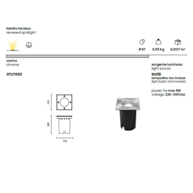 Faretto FLOOR SQUARE- Ondatech