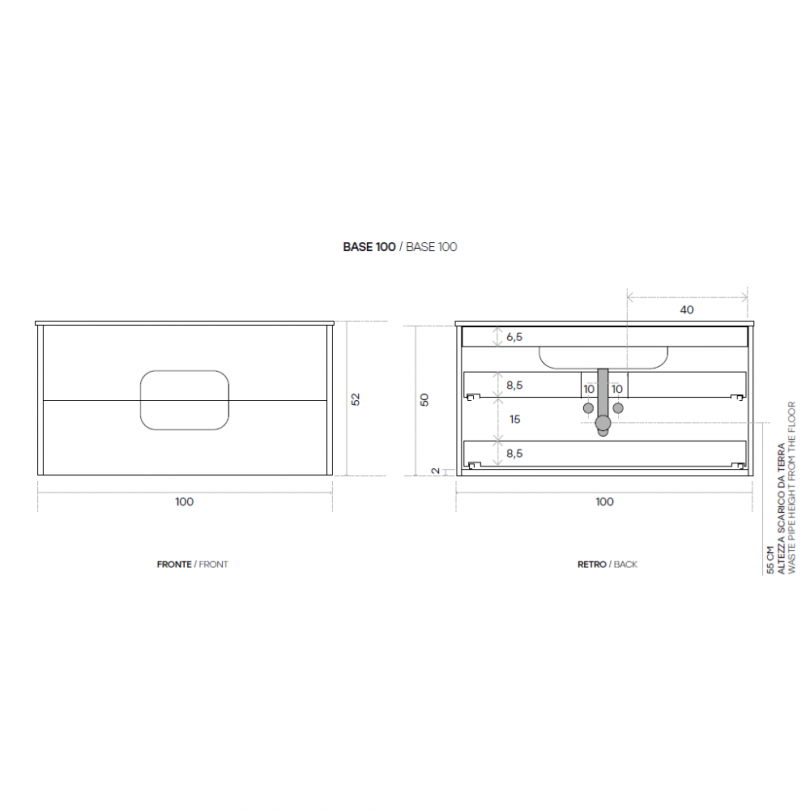 Mobile bagno ARCO 100 CM- Modo