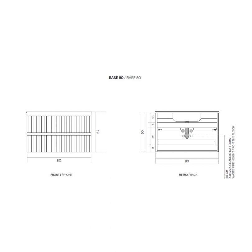 Mobile bagno ARTICO 80 CM- Modo