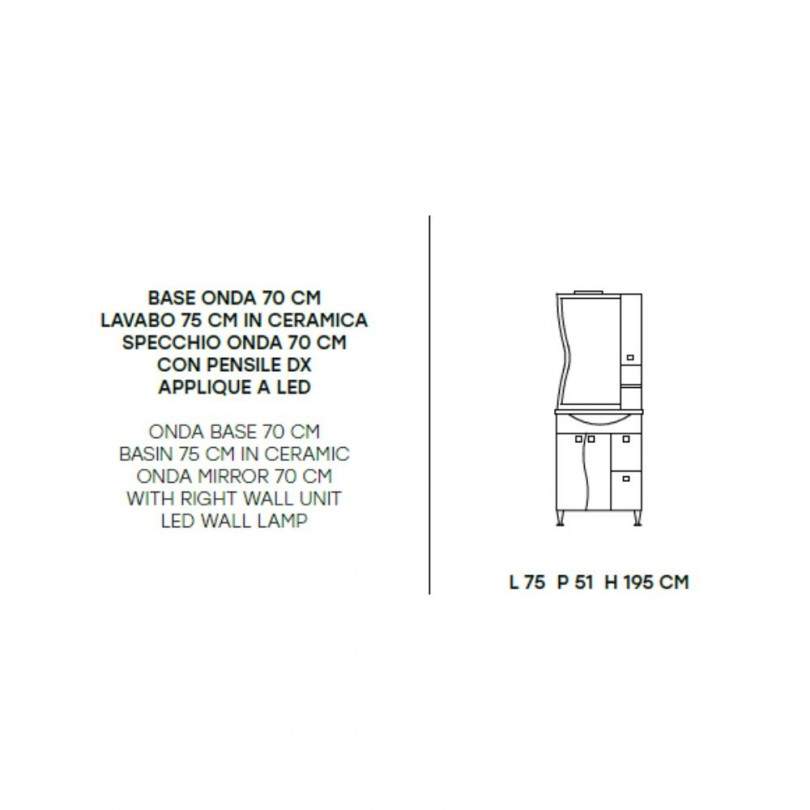 Mobile bagno ONDA 70 CM- Modo