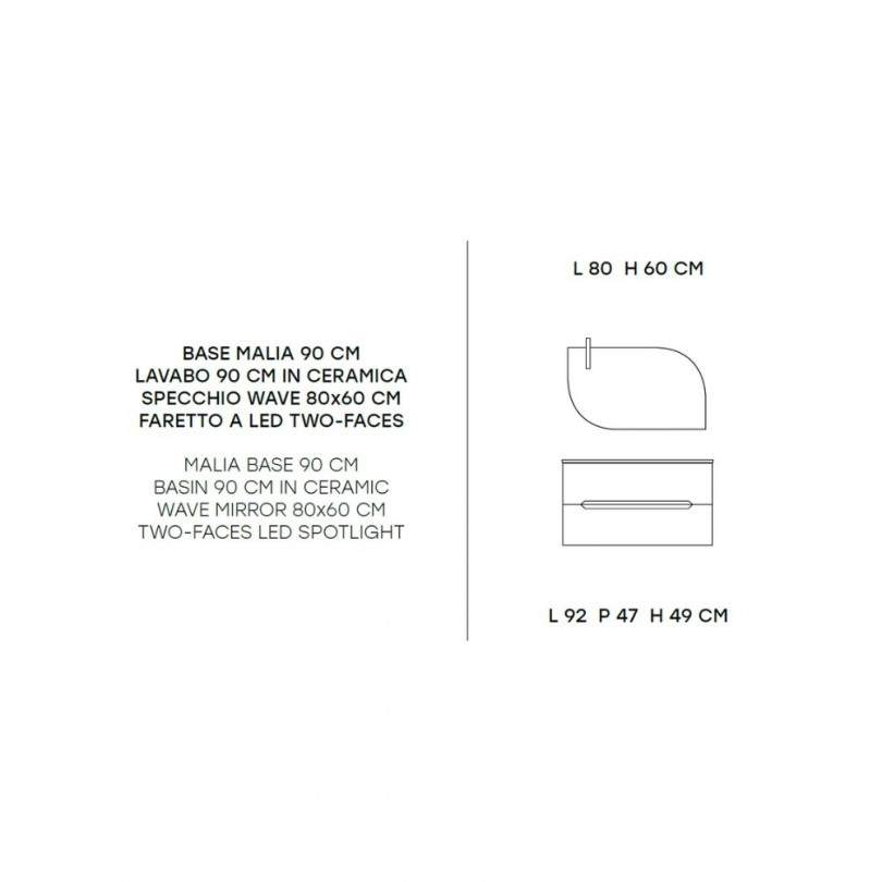 Mobile bagno MALIA1 90 CM- Modo