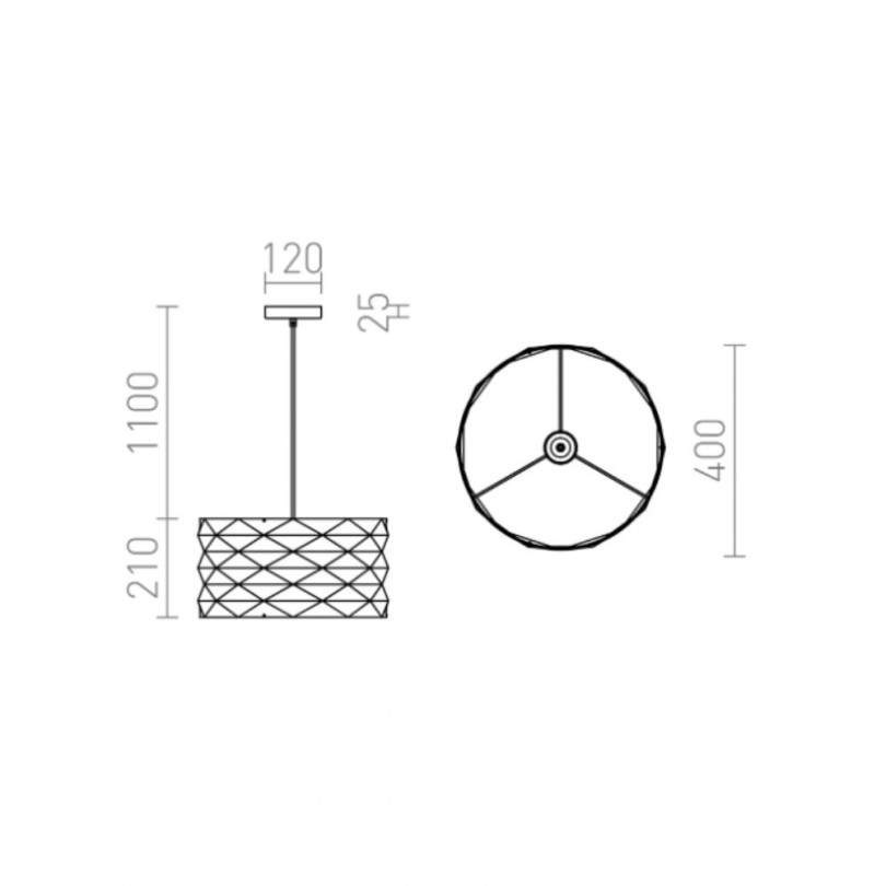 Lampada sospesa EZRA - Rendl light