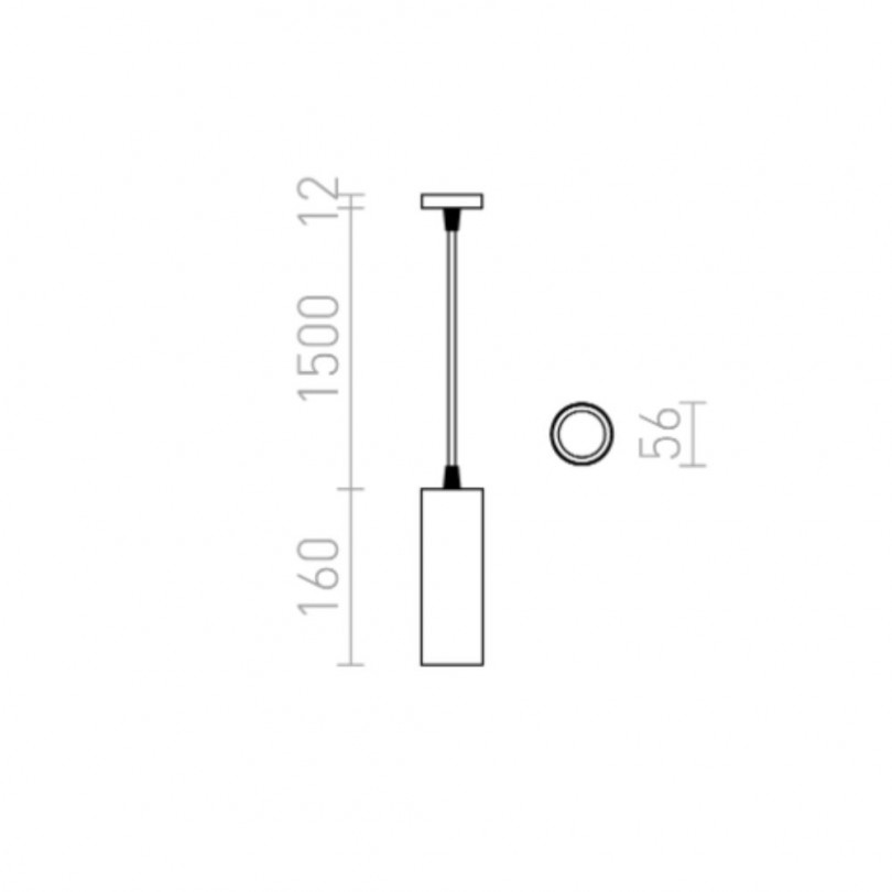 Lampada a sospesa MAVRO1 - Rendl light