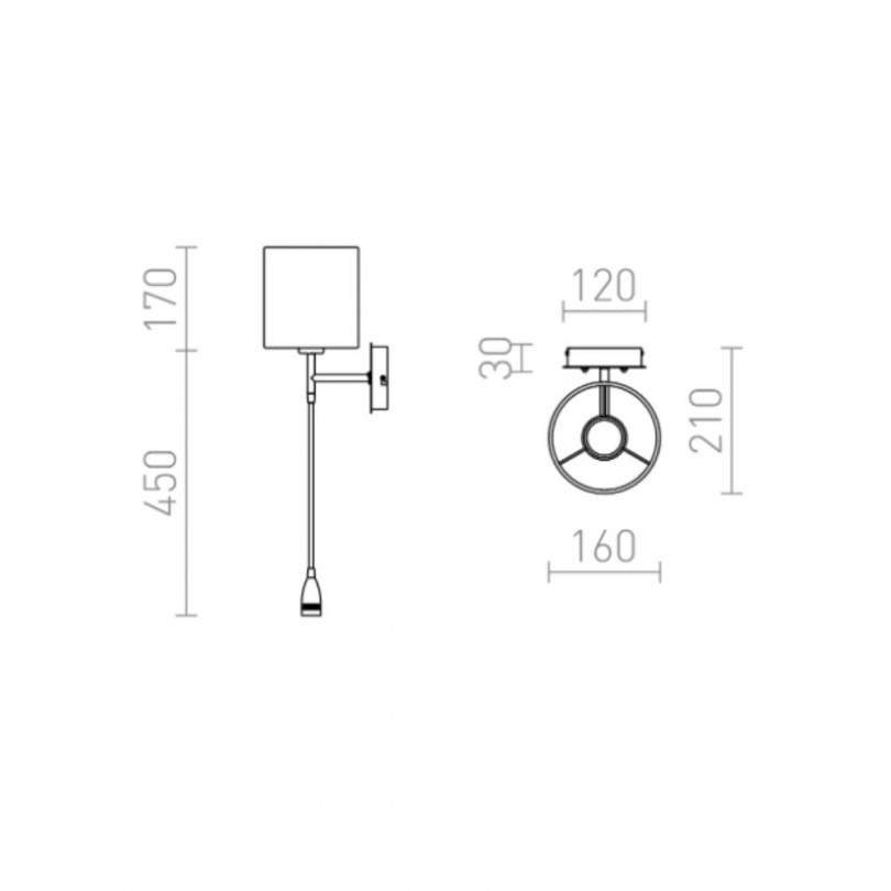 Lampada da parete VERSINA - Rendl light