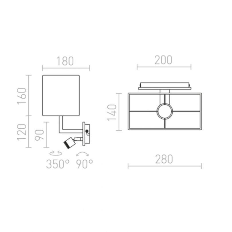 Lampada a parete PLAZA - Rendl light Lampada a parete PLAZA - Rendl light