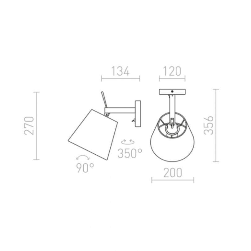 Lampada a parete JERSEY - Rendl light