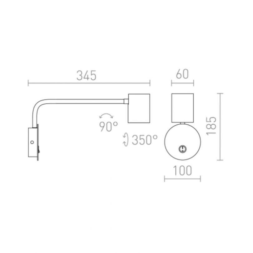 Lampada a parete FILIP - Rendl light