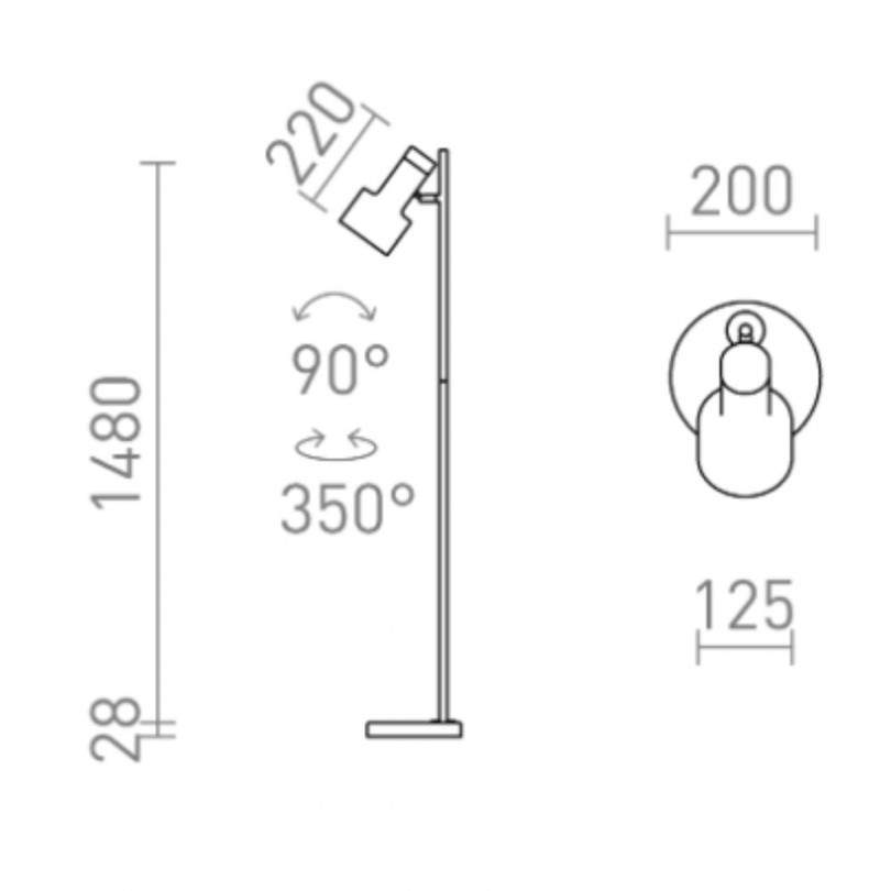 Lampada da terra DIVINA - Rendl light